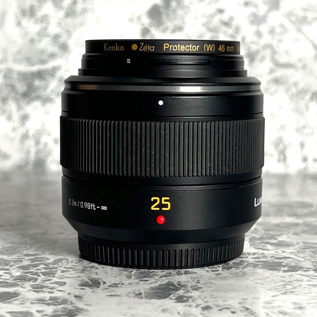 [フード・フィルター付] Panasonic LEICA 25mm F1.4