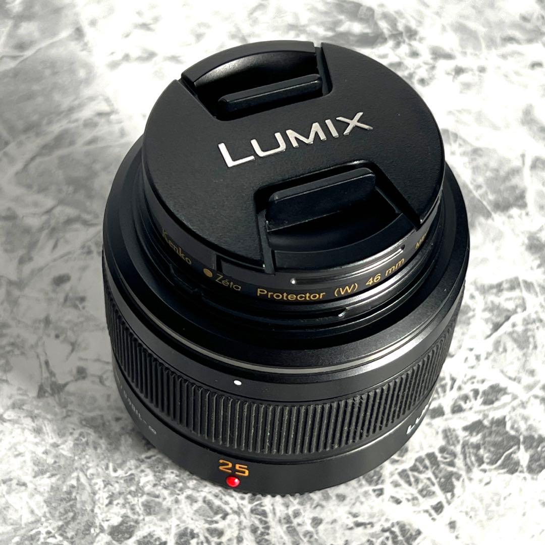 [フード・フィルター付] Panasonic LEICA 25mm F1.4