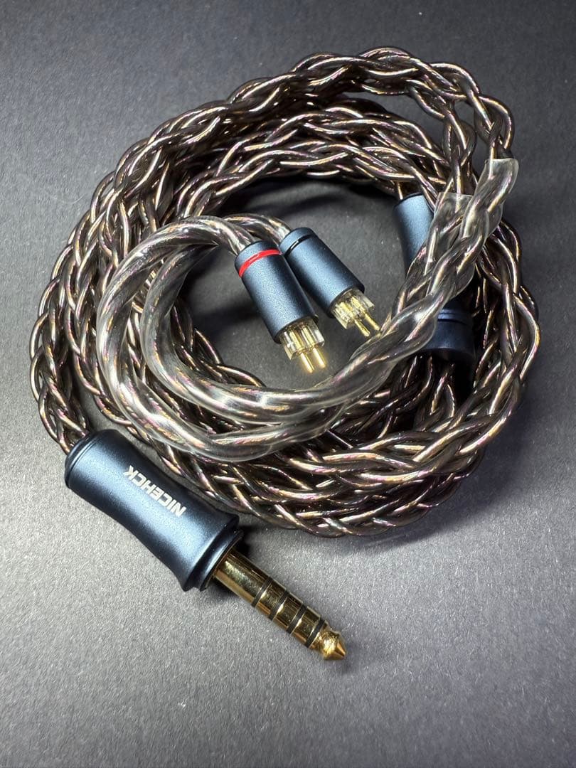 NICEHCK ハイエンド 龍骨 秘密ケーブル 黒(虹) 2pin 4.4mm