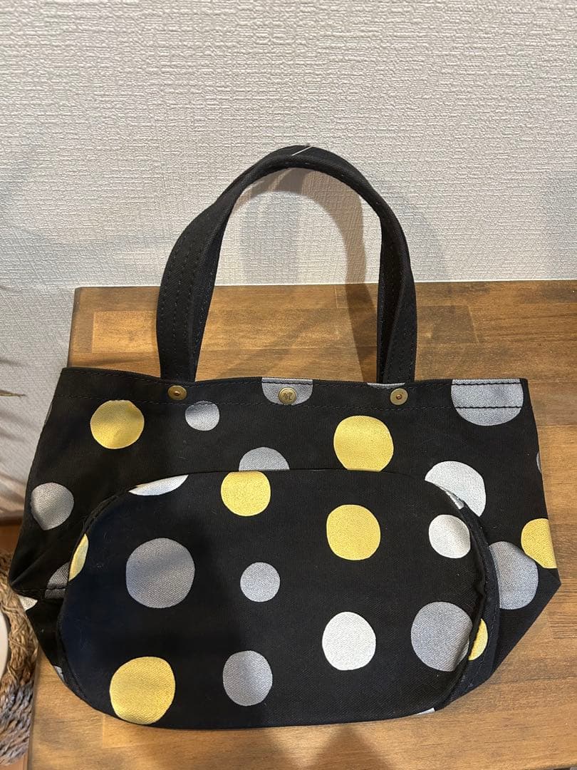 一澤信三郎帆布（京都）ドット柄トートバッグ
