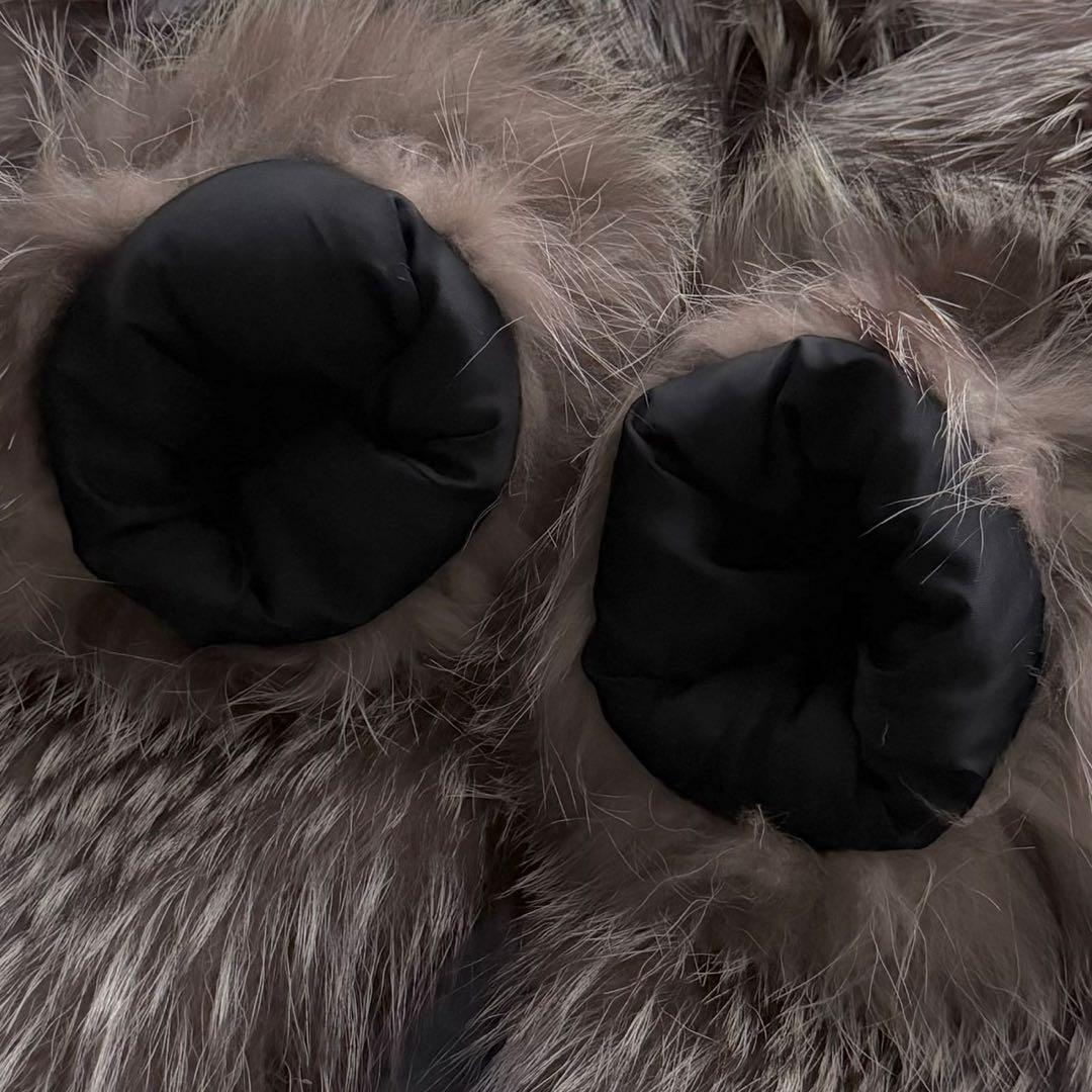 本毛皮●シルバーフォックス FOX ファーコート ふわふわ◎ 13号