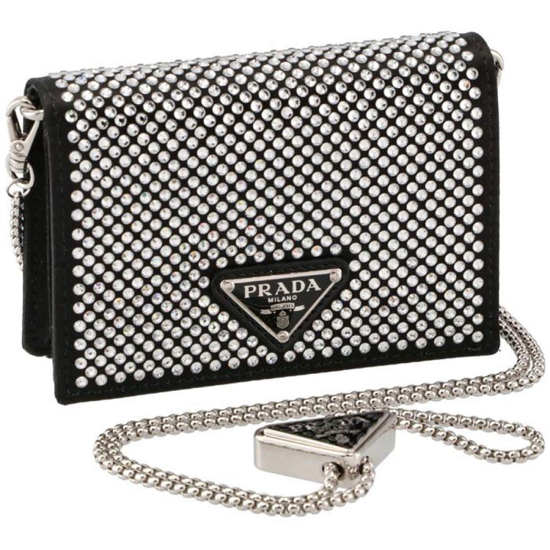 prada ミニバッグ ショルダー カードケース スワロフスキー