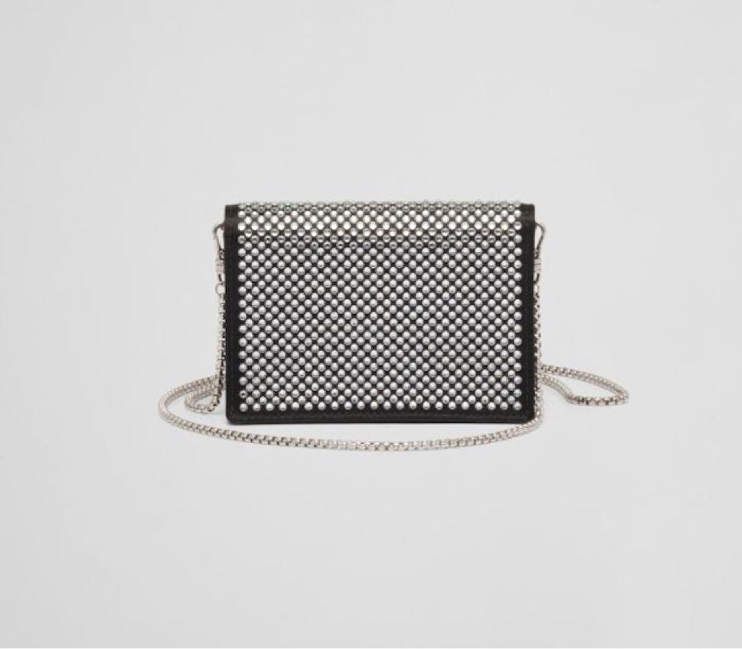 prada ミニバッグ ショルダー カードケース スワロフスキー