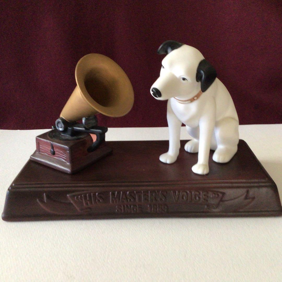 ふ*︎様 美品！　ニッパー犬と蓄音機の３点セット陶器製