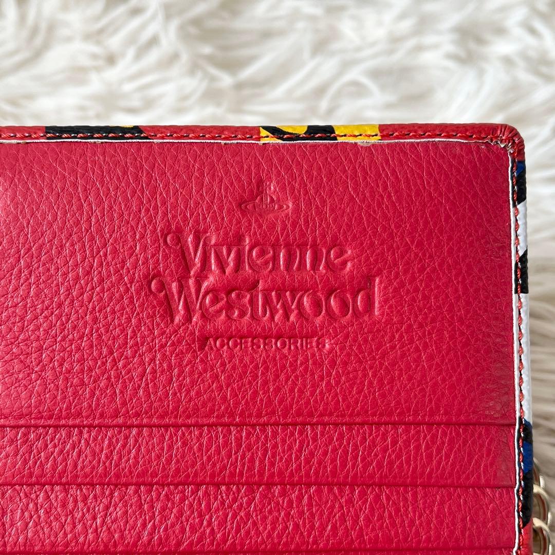 新品✨ヴィヴィアンウエストウッド　長財布　LOGOMANIA RED 32738