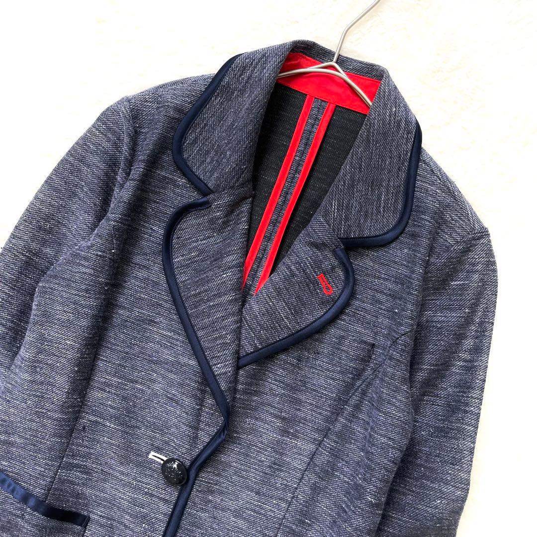 REGINA ROMANTICO リネンパイピングジャケット インディゴ 美品