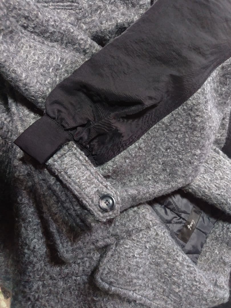 オズモーシス　切り替えPコート　GRAY×BLACK