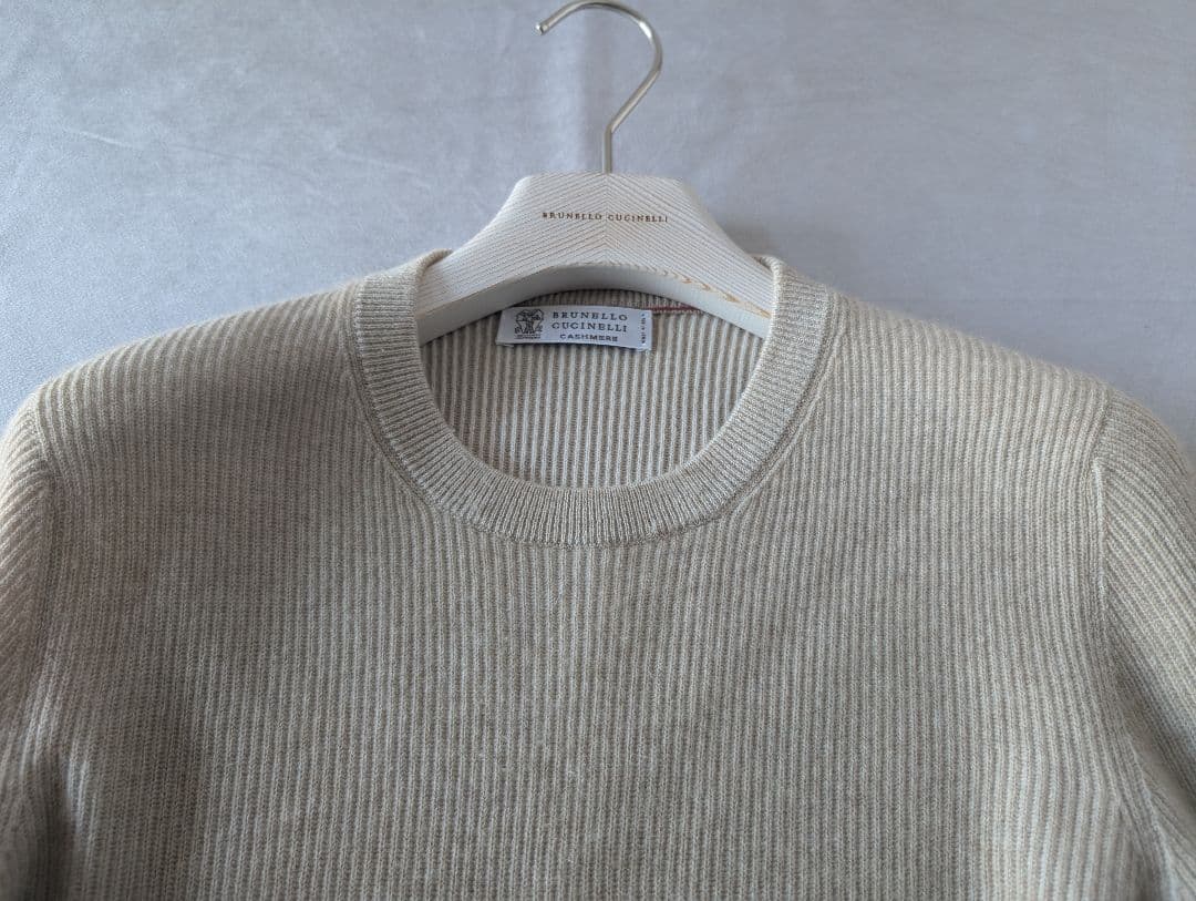 ブルネロクチネリ　イングリッシュリブカシミヤニット　XXS