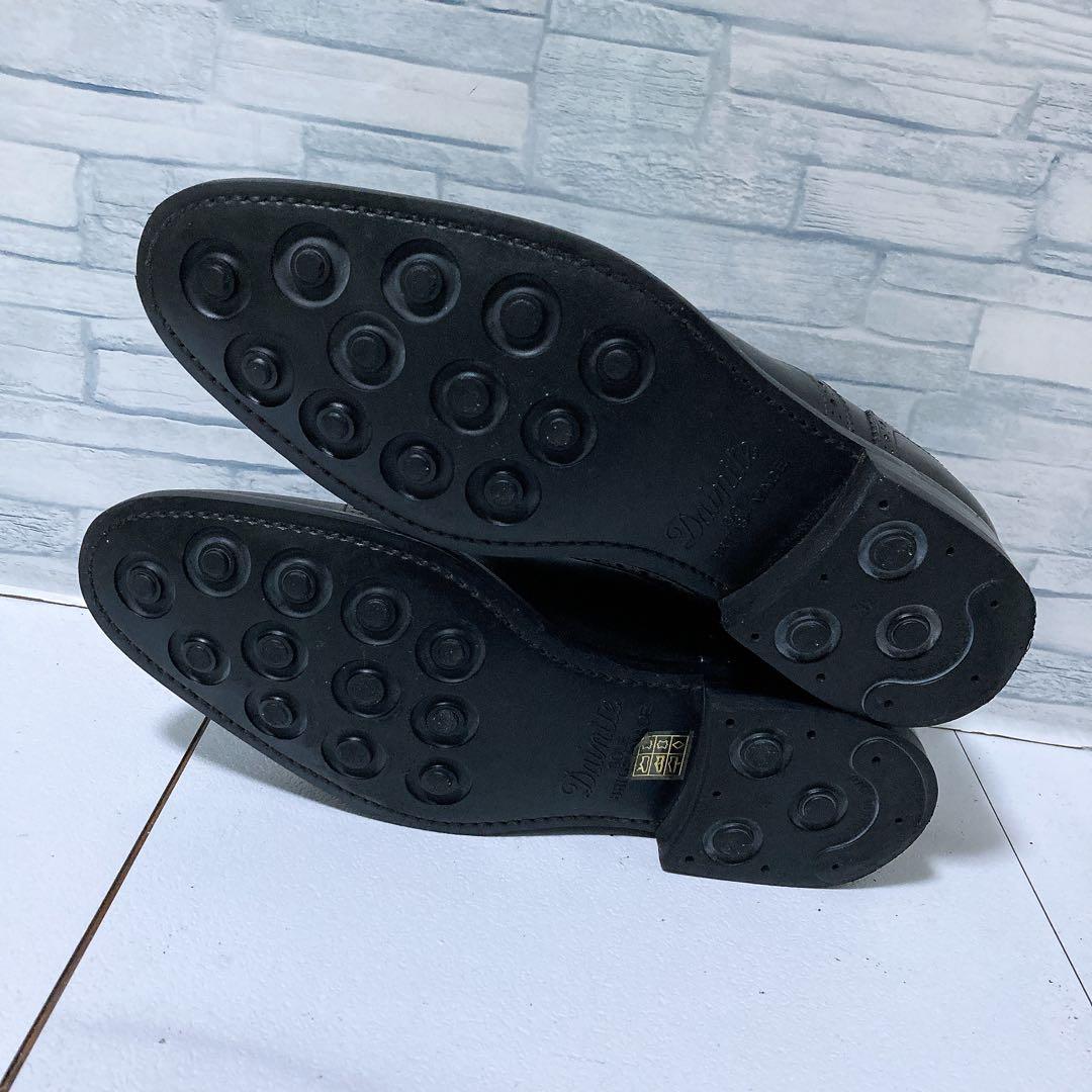 美品 バーウィック ビジネスシューズ メダリオン 黒 ダイナイト 本革 26