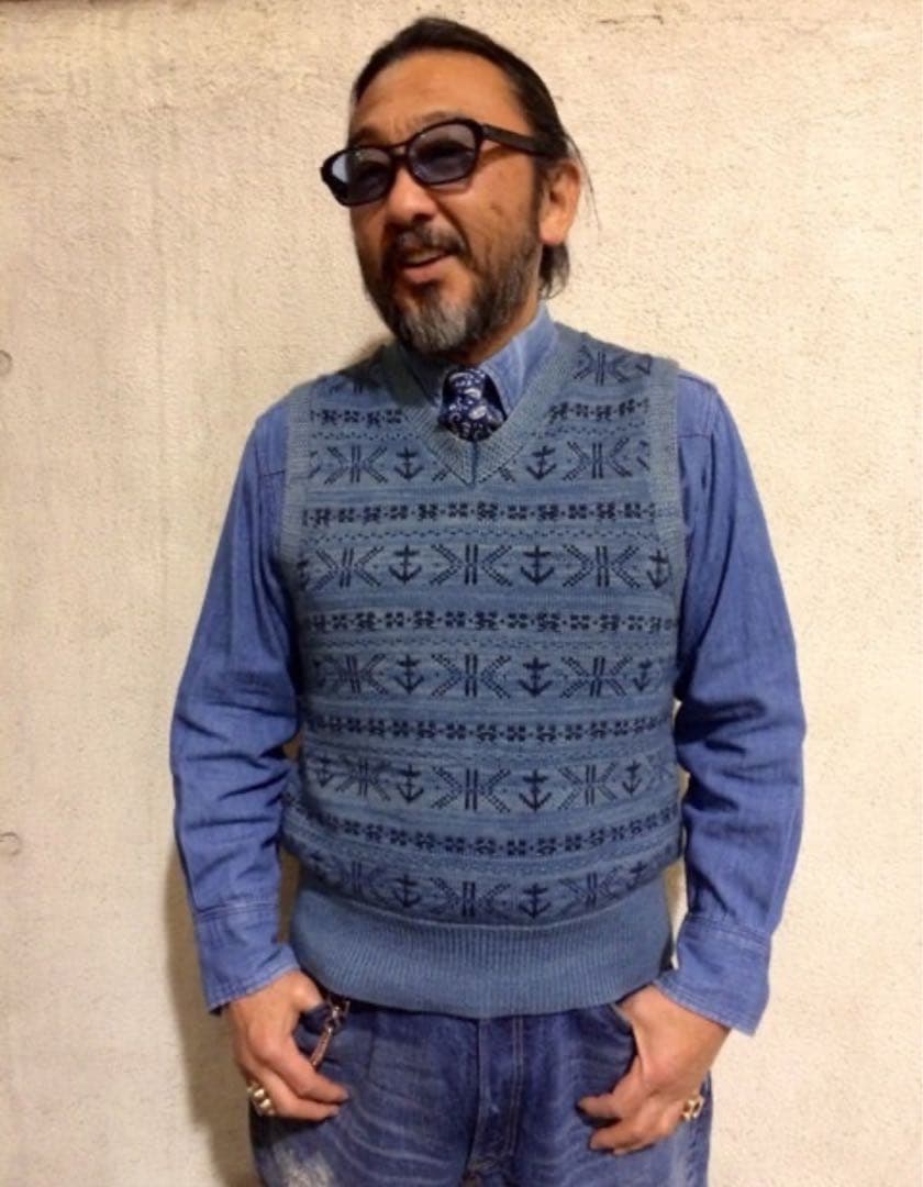 RRL ダブルアールエル インディゴフェアアイルニットベスト Mサイズ 美品