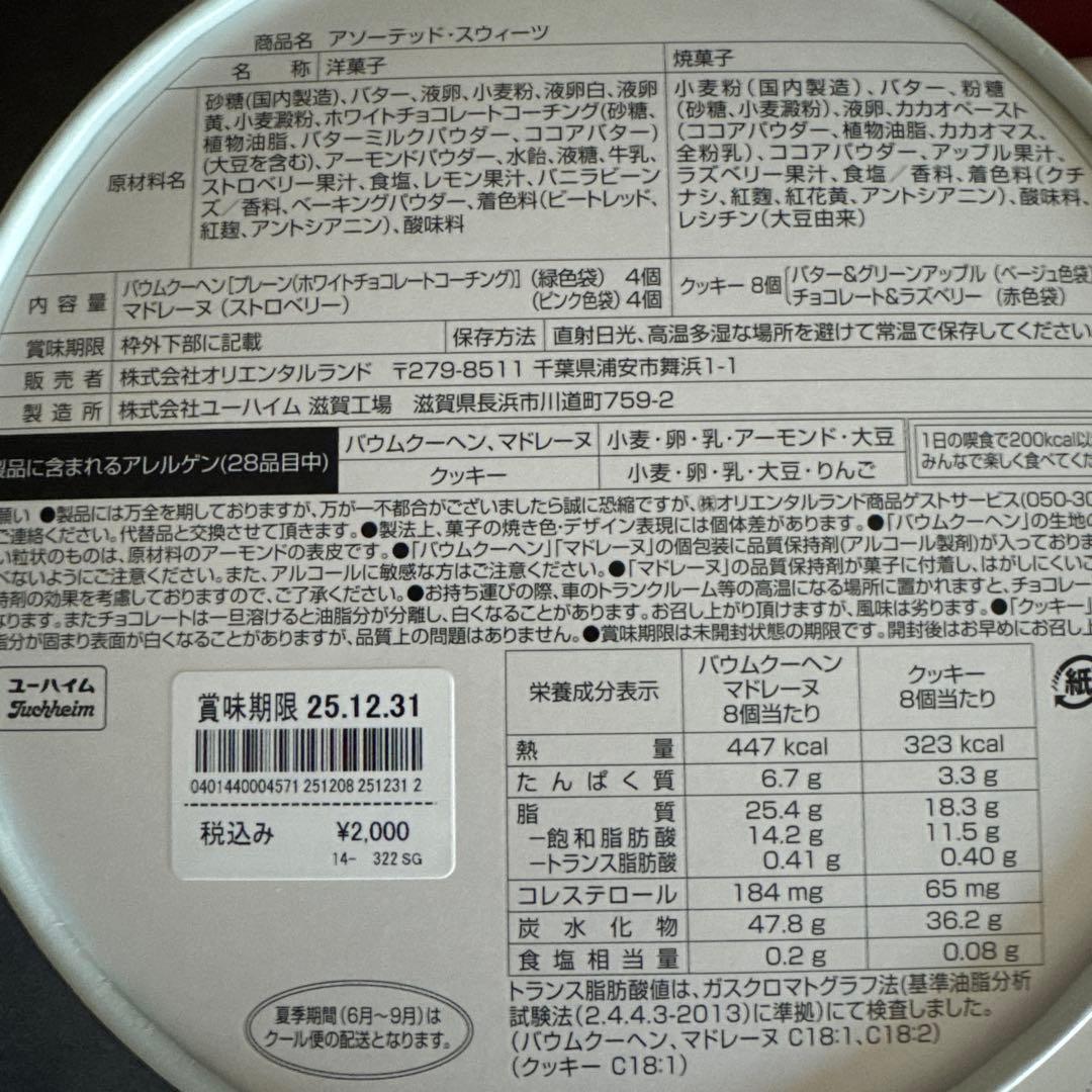 ディズニー クリスマス リルリンリン お菓子 セット 2025