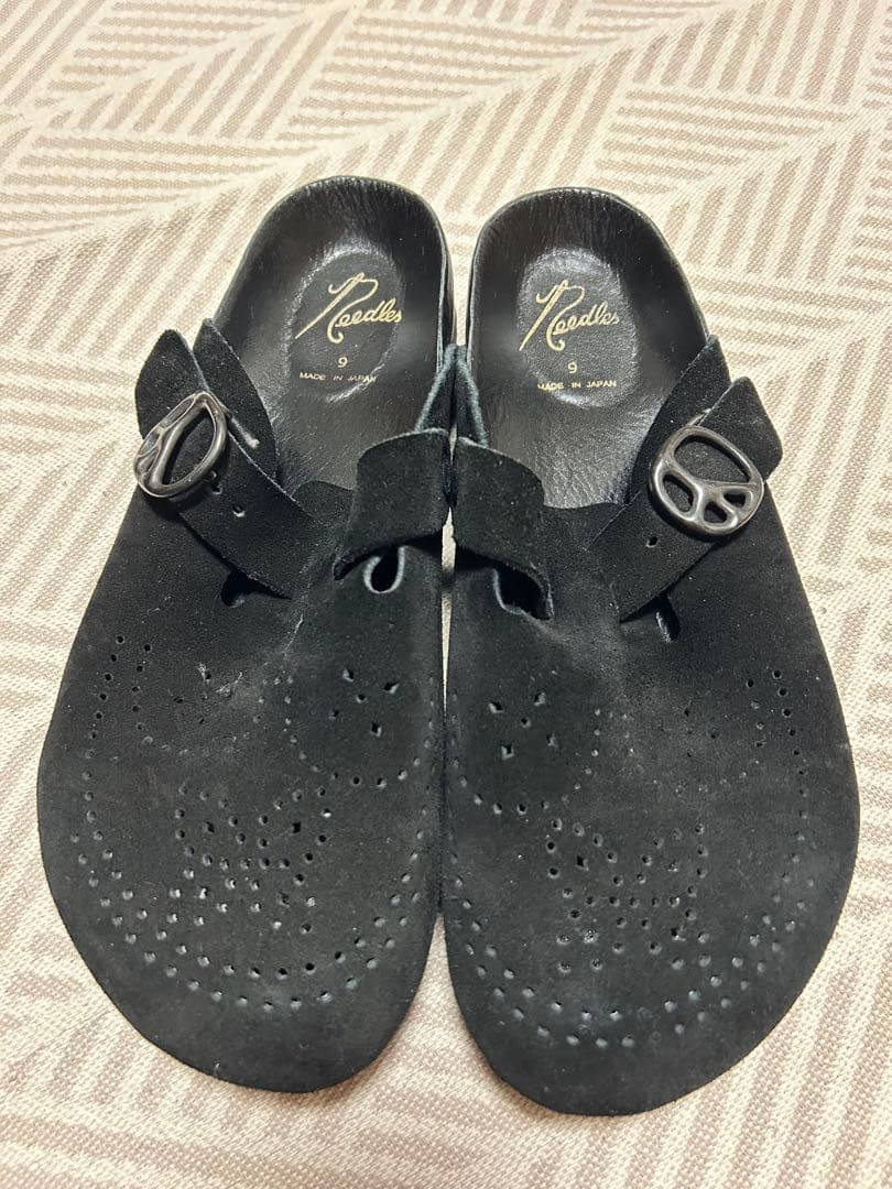 d*3様 Needles 黒 スエード クロッグサンダル サイズ9(最終値下げ)