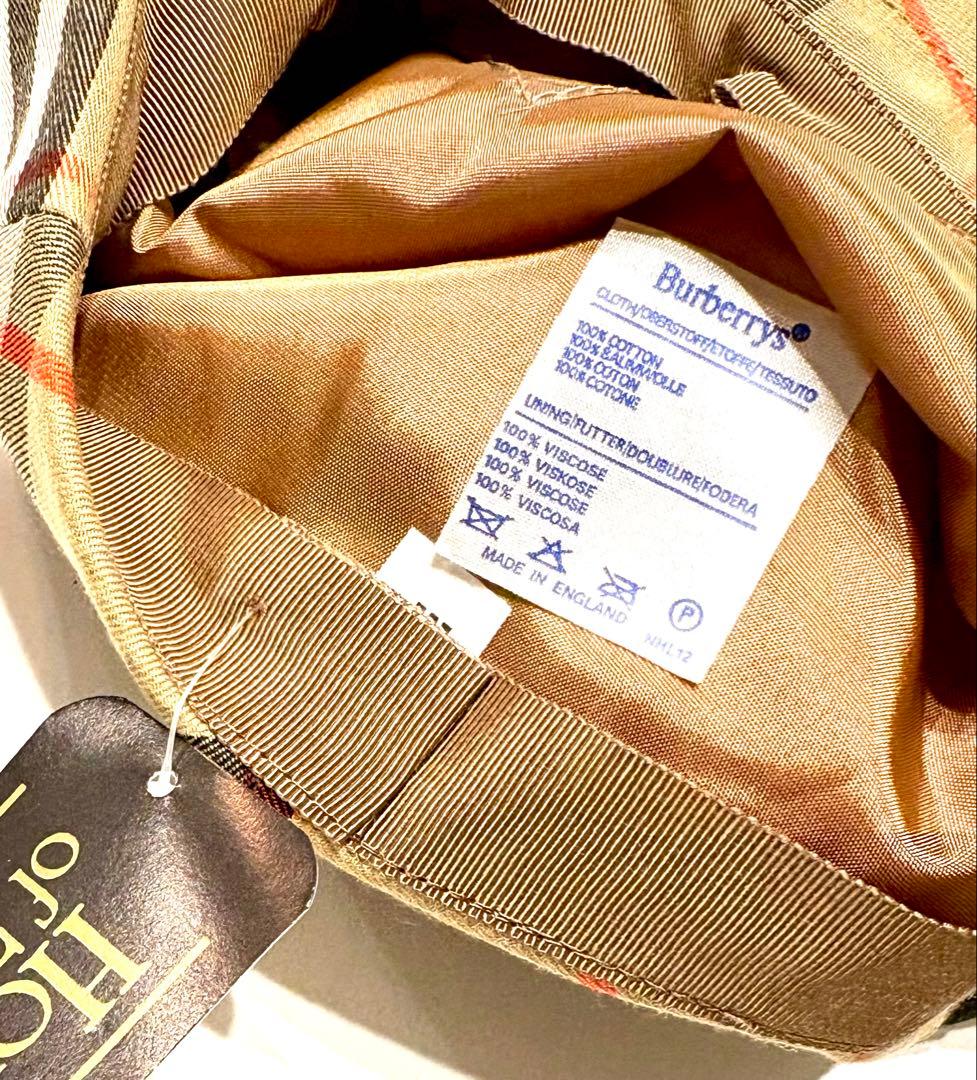 新品タグ付☆バーバリー　キャスケット　ハンチング　キャップ　チェック　帽子 美品