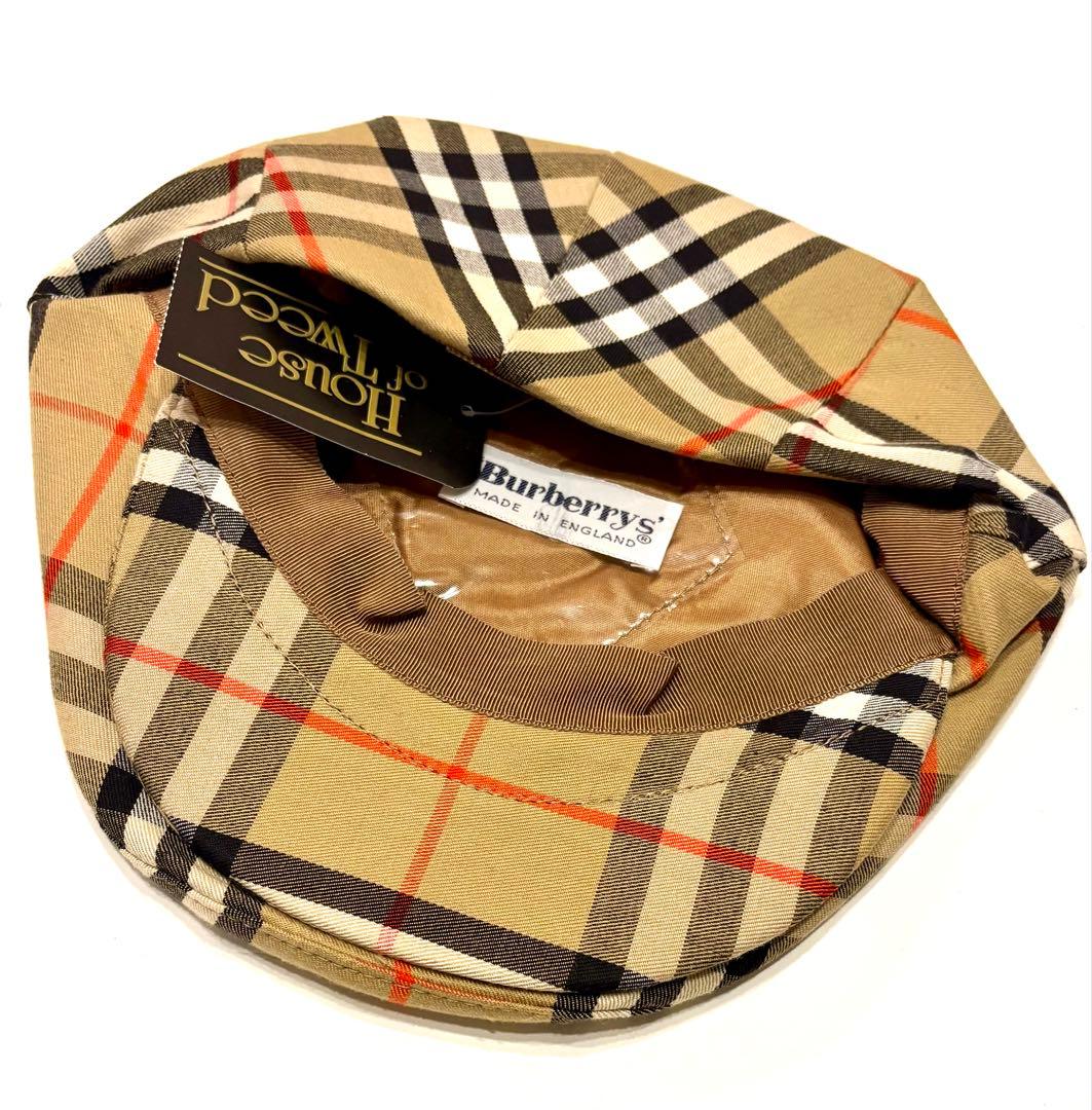 新品タグ付☆バーバリー　キャスケット　ハンチング　キャップ　チェック　帽子 美品