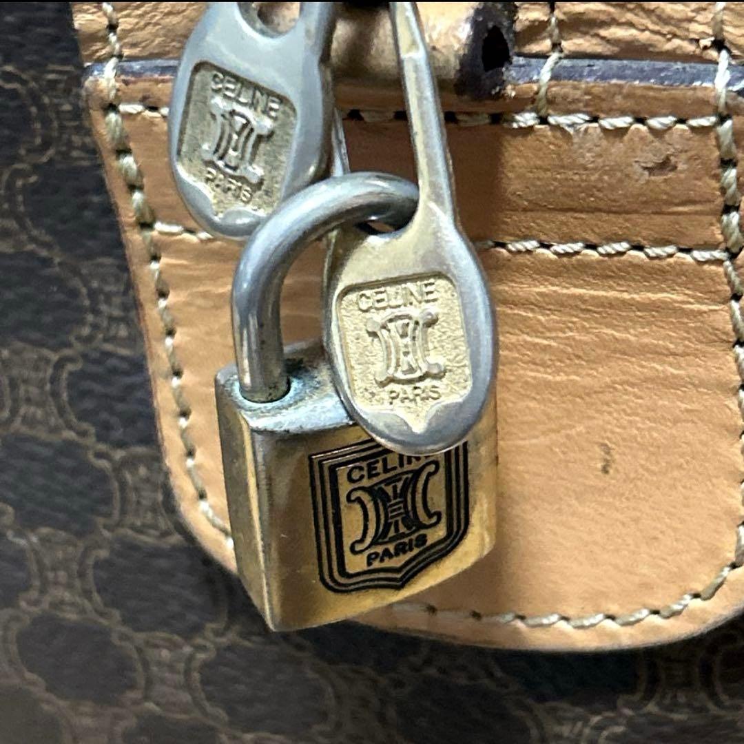 南京錠つき★オールド セリーヌヴィンテ ージ大型 ブラゾンマカダム 旧型レア