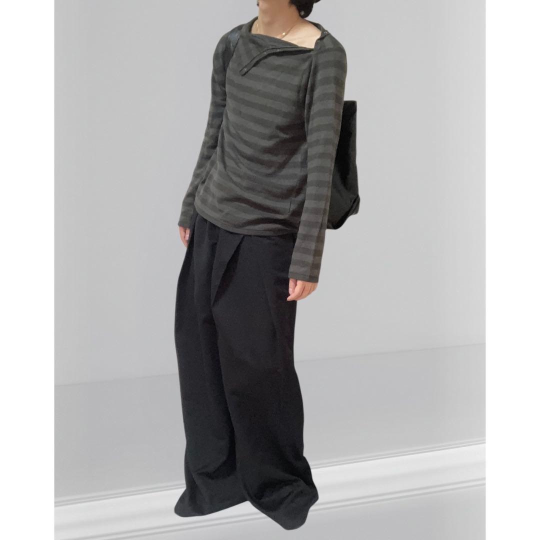 パンツ SPLIT TUCK SUPER BAGGY SLACKS (BLK) 3118