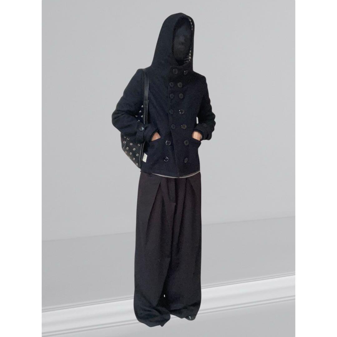 パンツ SPLIT TUCK SUPER BAGGY SLACKS (BLK) 3118