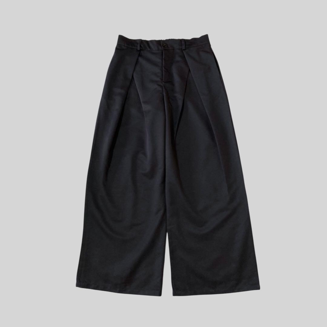 パンツ SPLIT TUCK SUPER BAGGY SLACKS (BLK) 3118