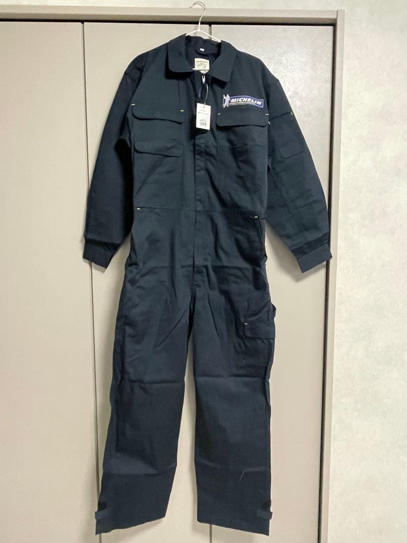 MICHELIN ネイビーオーバーオール　つなぎ　Lサイズ