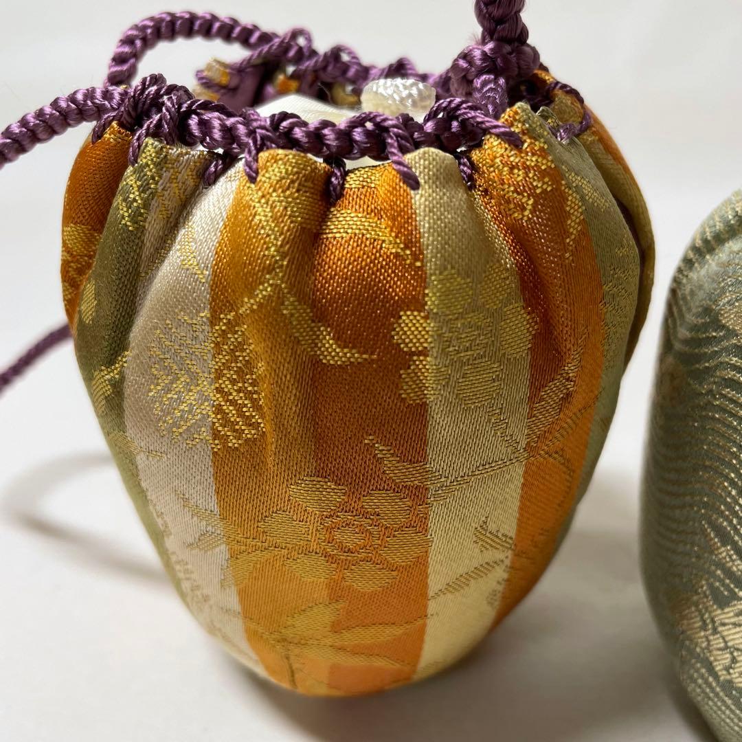 D23 備前焼　矢部篤郎作　スペア仕覆付き茶入　共箱