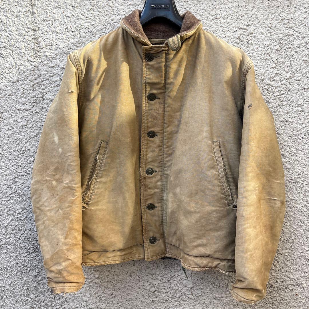 【⌘RUMI⌘ 】US NAVY 実物 N-1 デッキジャケット 40R