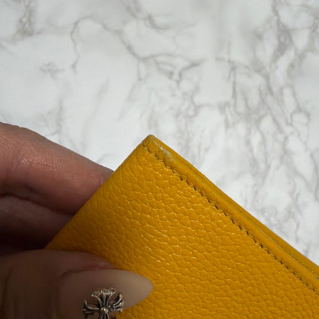皇居　イエロー レザー 長財布