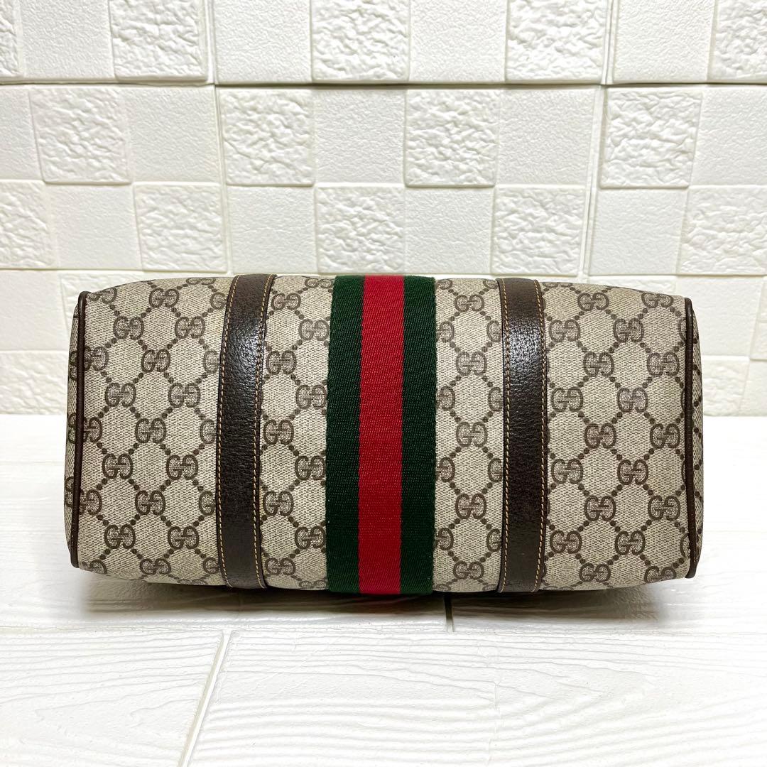 ✨極美品✨☘️GUCCI☘️✨ミニボストンバッグ✨シェリー✨GG柄✨PVCレザー✨