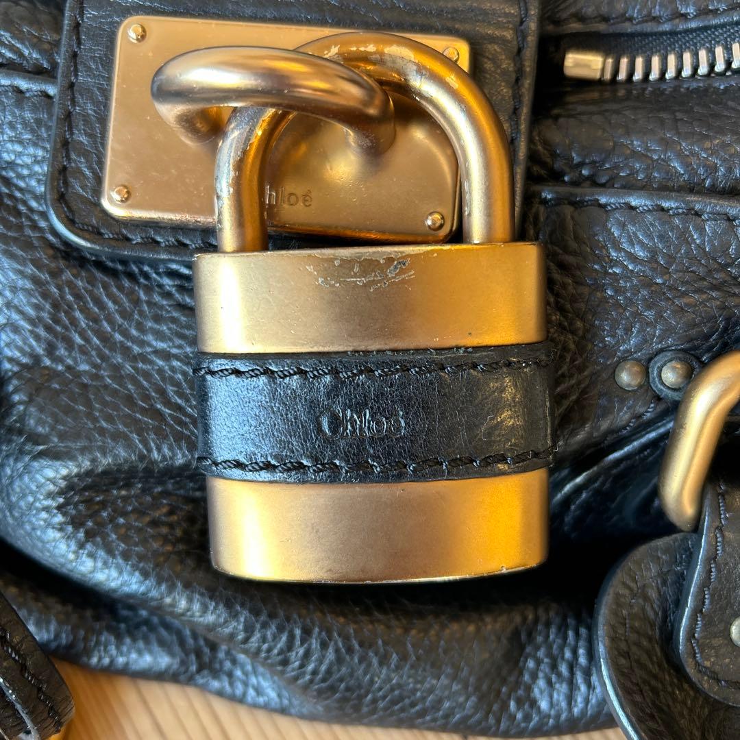 美品　Chloé パディントン　ブラックレザー ハンドバッグ