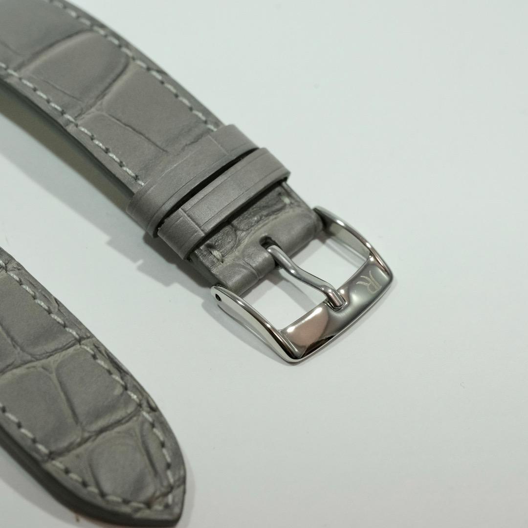 ジャン・ルソー アリゲーター竹斑 オーダーベルト ライトグレー レベルソ用