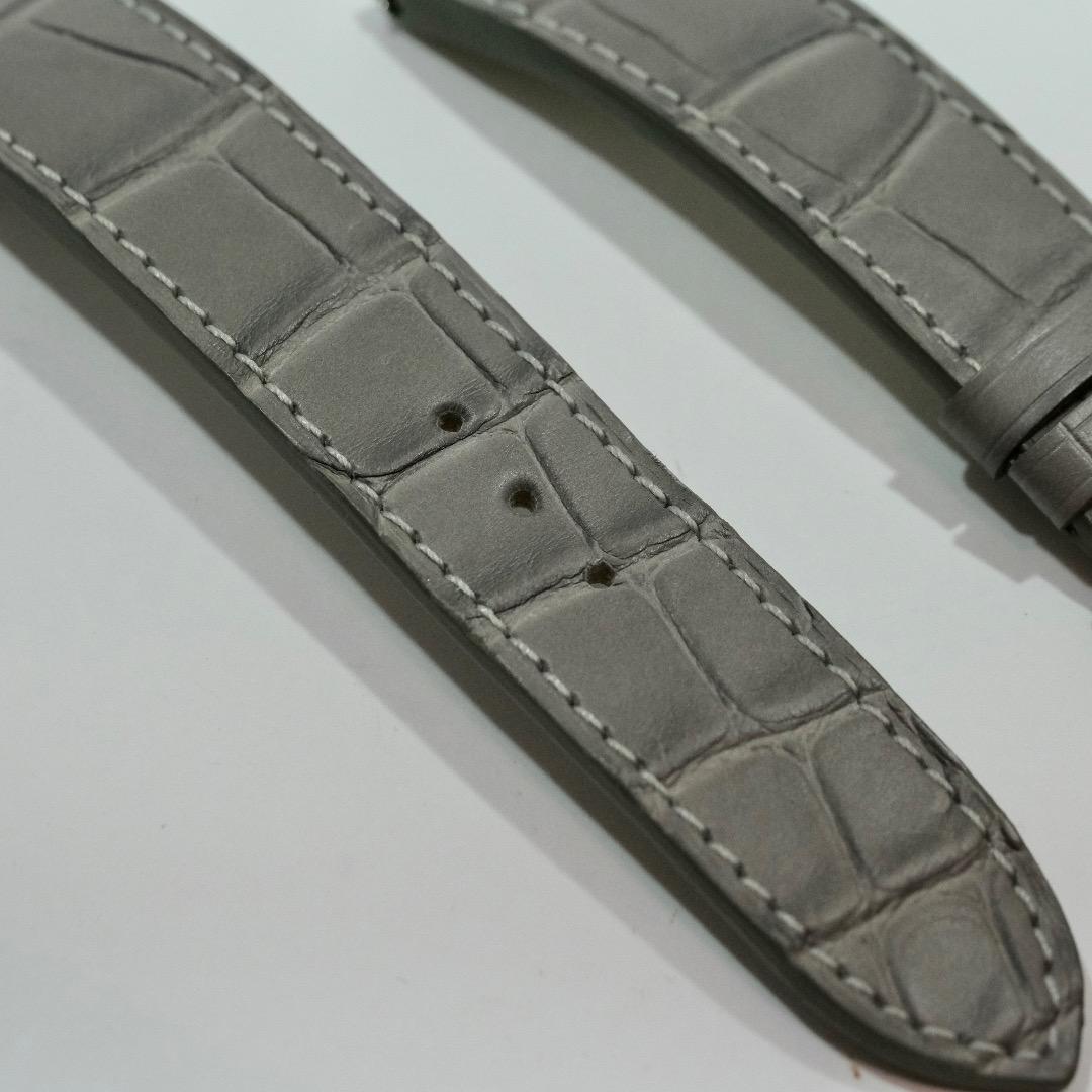 ジャン・ルソー アリゲーター竹斑 オーダーベルト ライトグレー レベルソ用