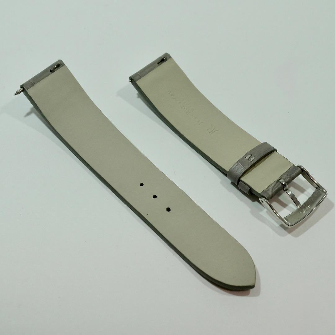 ジャン・ルソー アリゲーター竹斑 オーダーベルト ライトグレー レベルソ用