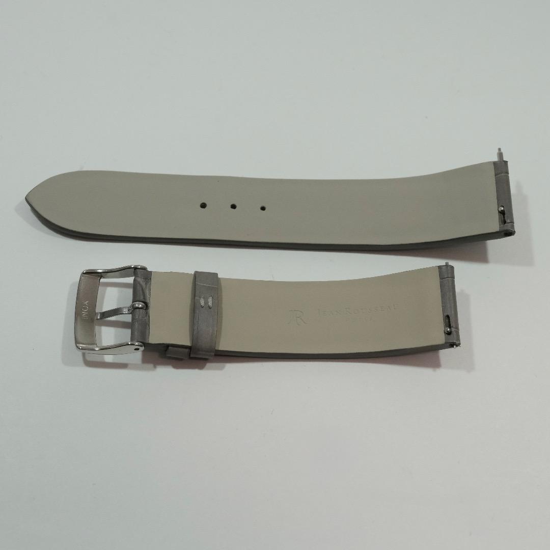 ジャン・ルソー アリゲーター竹斑 オーダーベルト ライトグレー レベルソ用