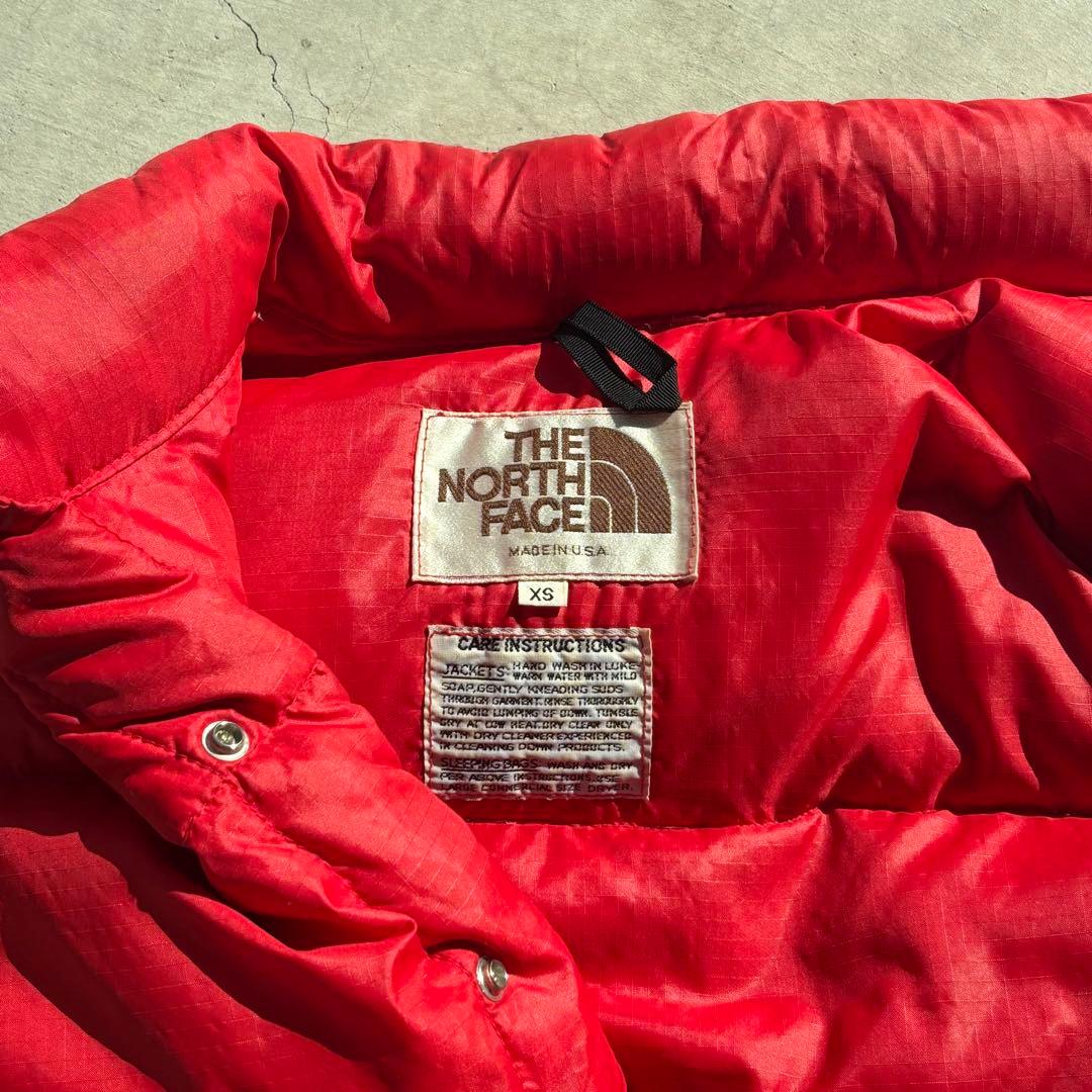 希少 茶タグ 70s ザノースフェイス north face レッド xs