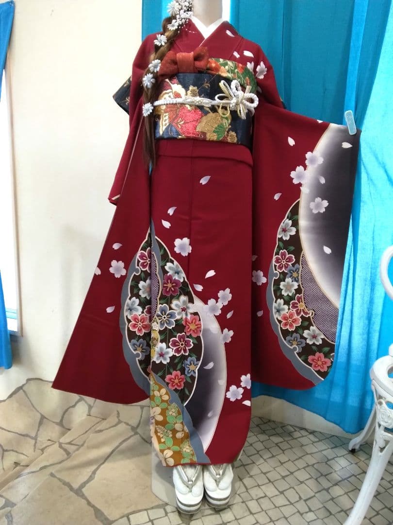 振袖フルセット、正絹振袖成人式、重ね衿、帯揚げ帯締め、西陣袋帯、襦袢、ガード加工