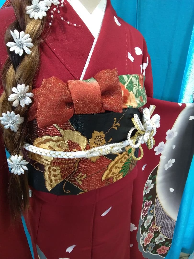 振袖フルセット、正絹振袖成人式、重ね衿、帯揚げ帯締め、西陣袋帯、襦袢、ガード加工