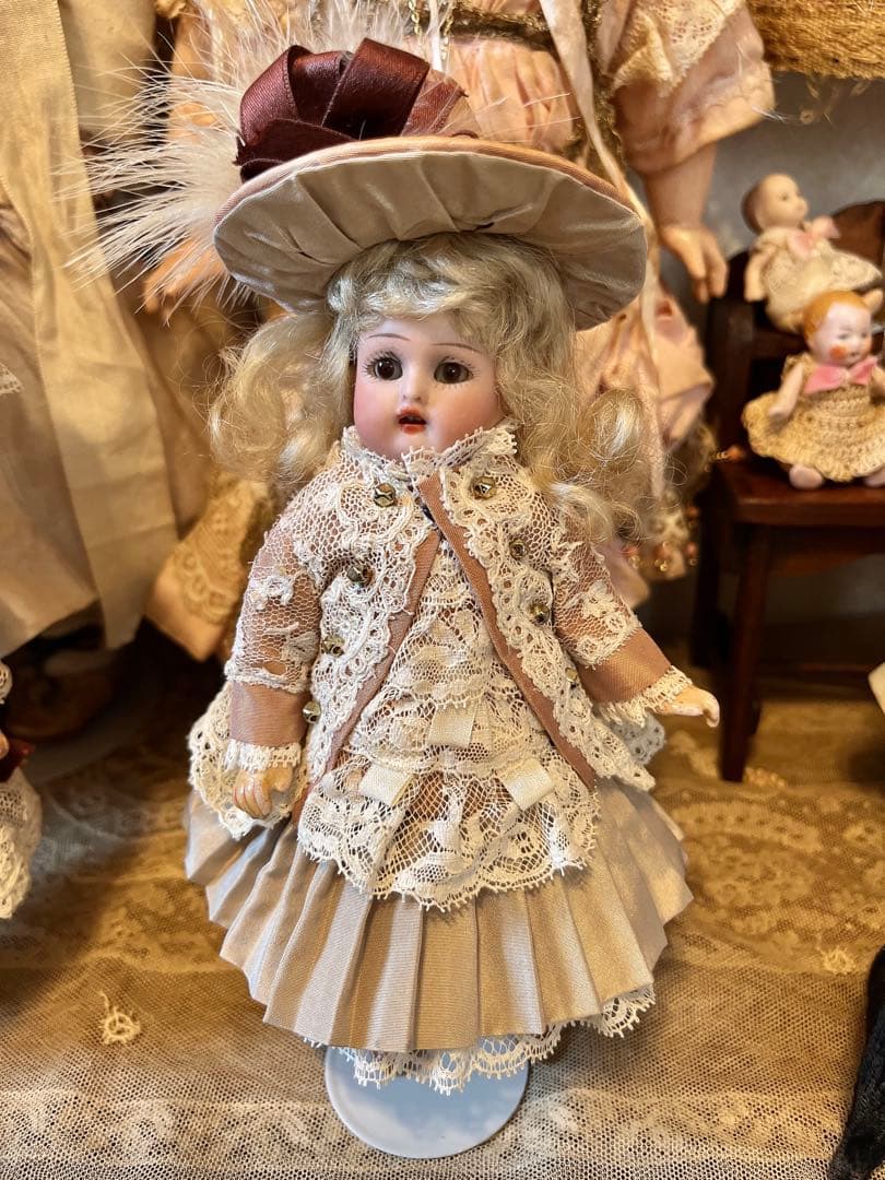 アンティークビスクドール ミニョネット　シモハルツインズ・:*+.