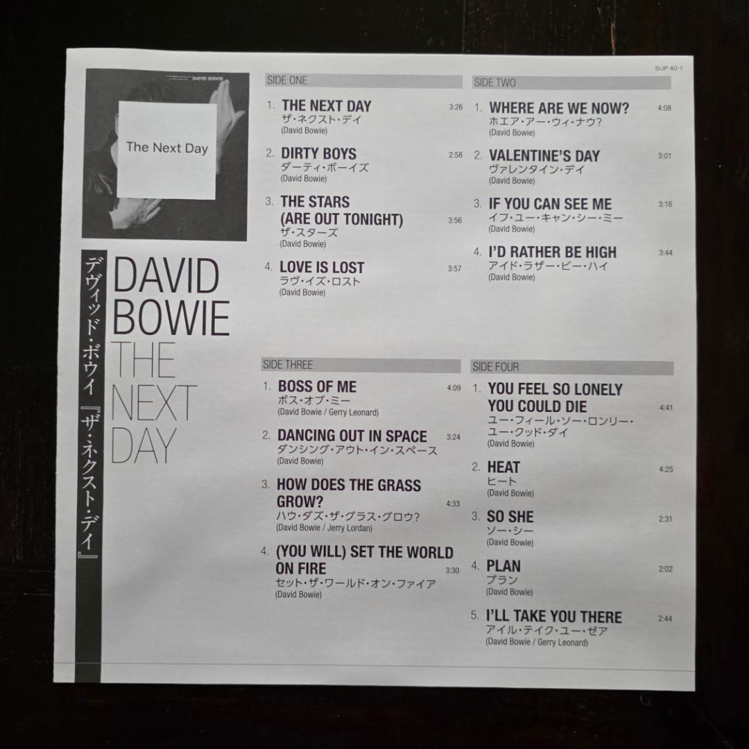 や*ん様 美品 デヴィッドボウイ 「The Next Day」 カラー２枚組LP