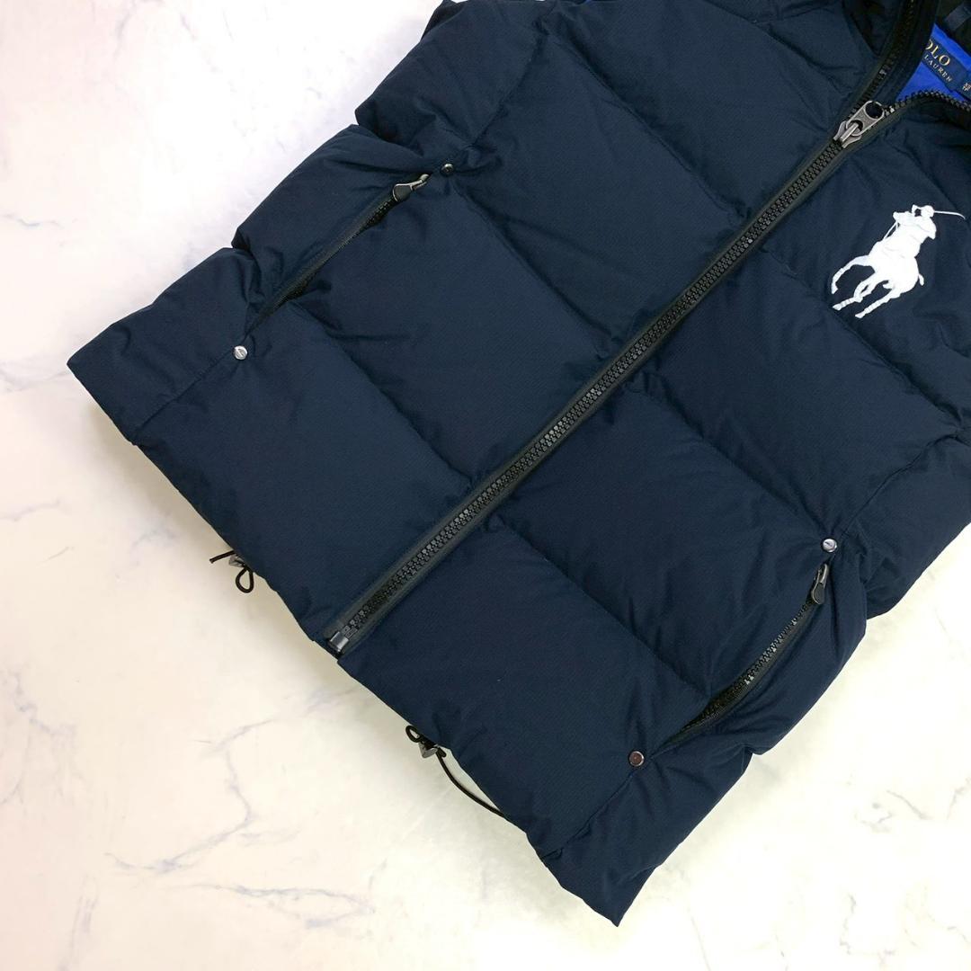 ポロラルフローレン ダウンベスト ビッグポニー ネイビー XS　E027