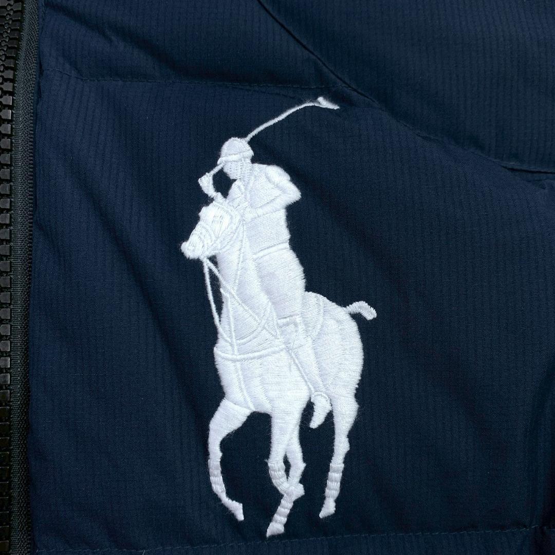 ポロラルフローレン ダウンベスト ビッグポニー ネイビー XS　E027