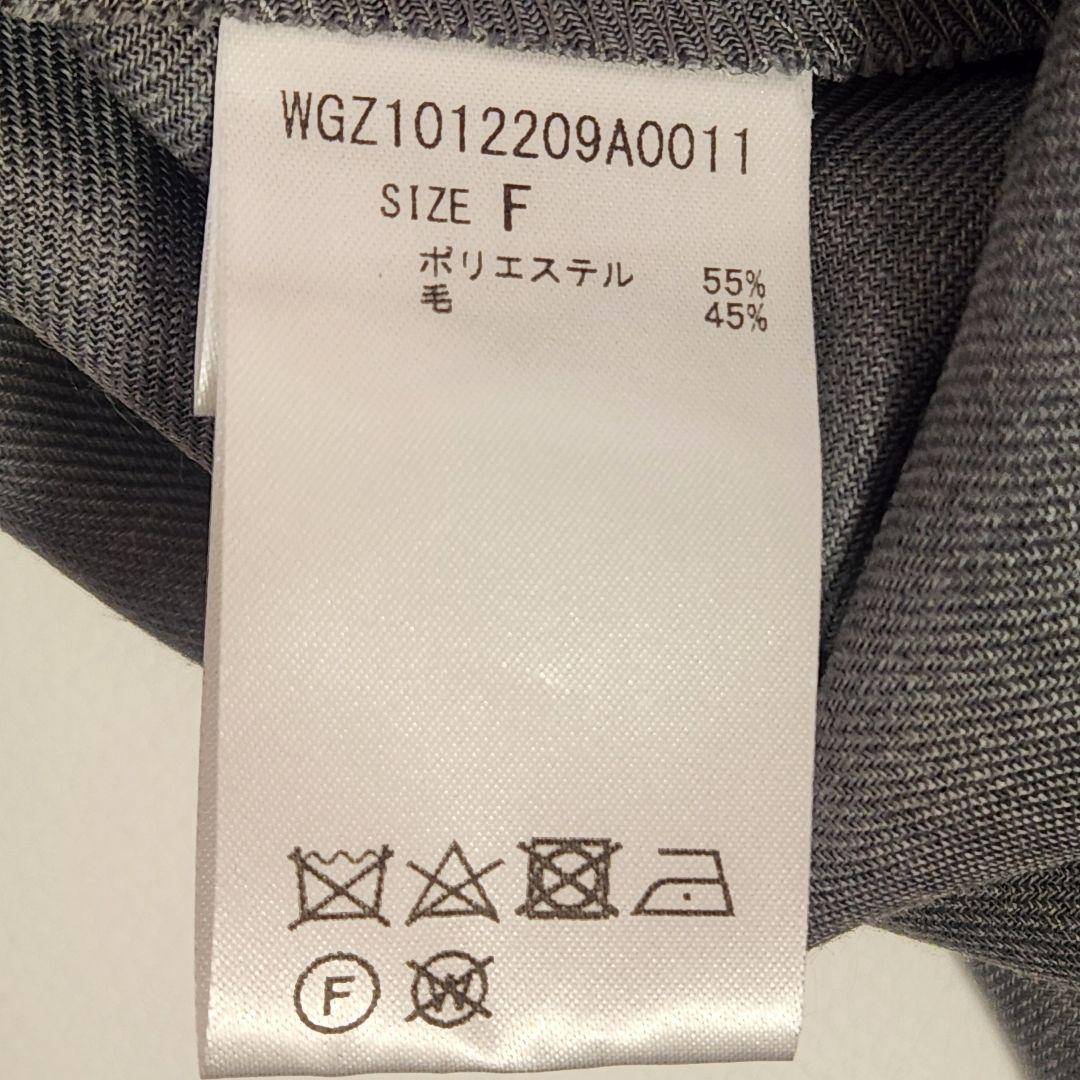 美品【定3.5万】ウィムガゼット ウール バンドカラー シャツワンピース リボン