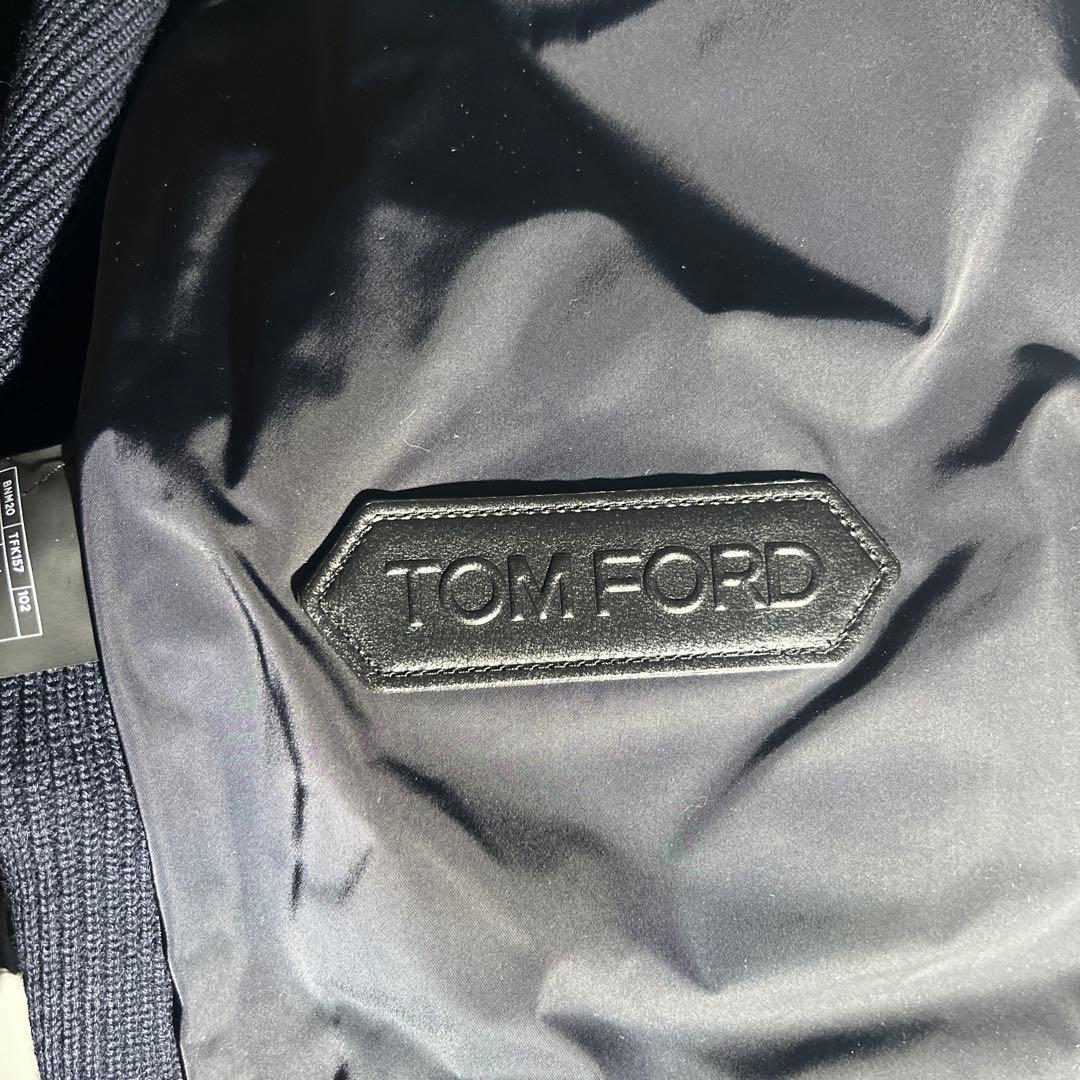 【未使用】007 トムフォード ダウン ニット カーディガン ネイビー 44