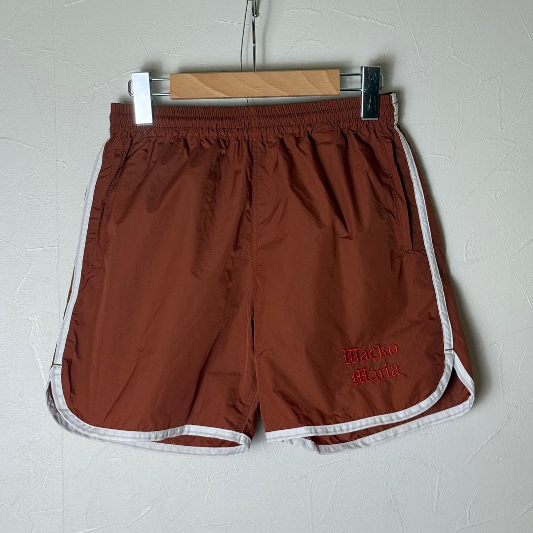 新品同様WACKO MARIA ブラウンMアスレチックショートパンツ