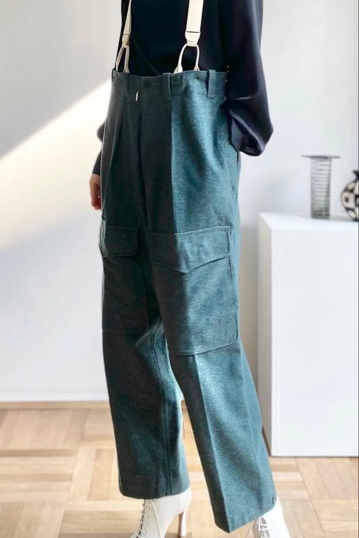 50's EUR military trousers サスペンダー付き