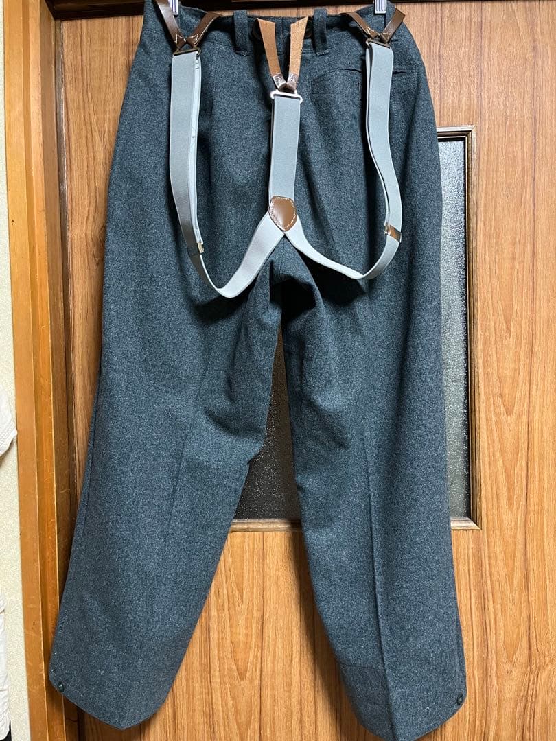 50's EUR military trousers サスペンダー付き