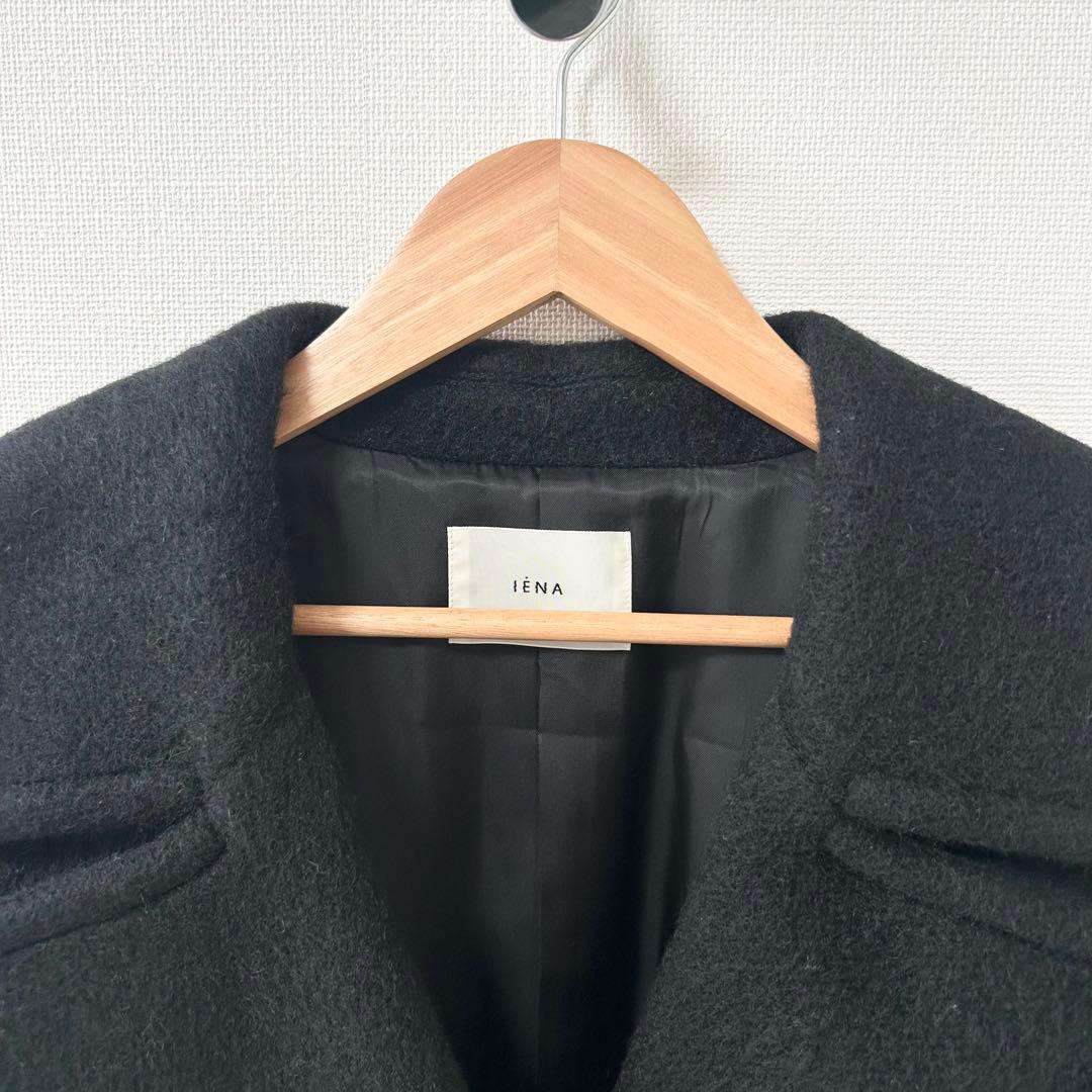 2024AW✨イエナ モヘヤミックスシャギーショートコート ブラック　36