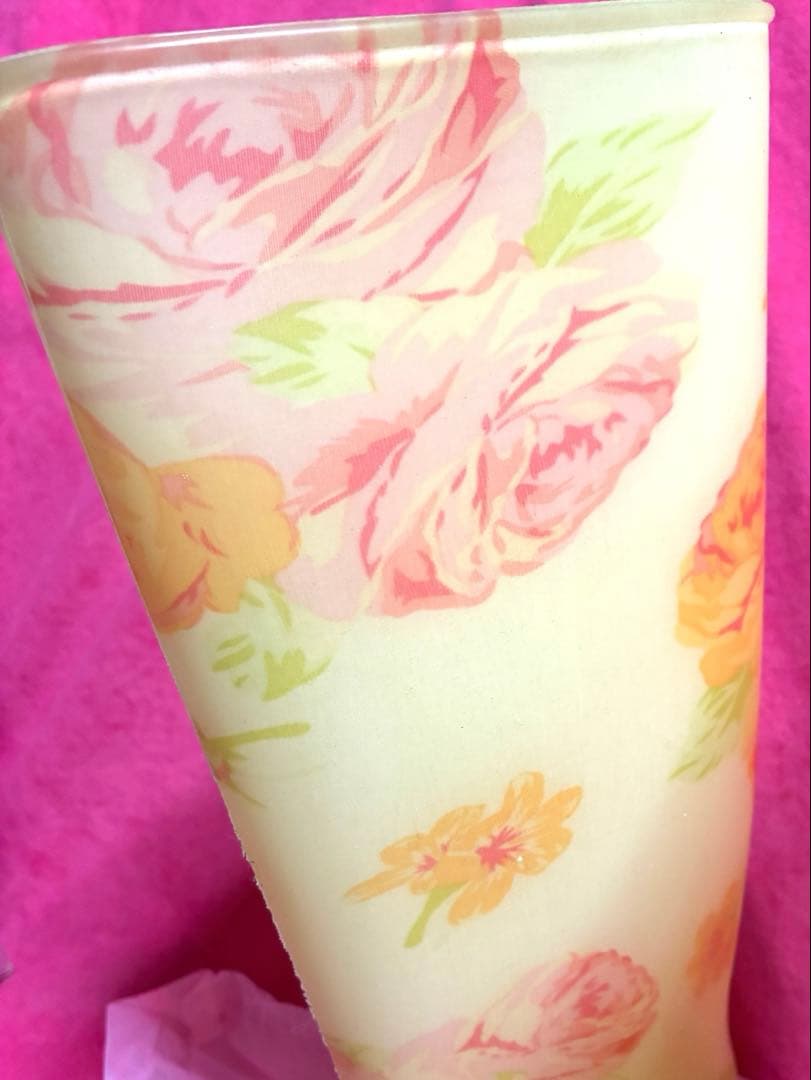 激カワ激レア❣️非売品ヴィンテージ　リズリサのバラ柄ロングレインシューズ24