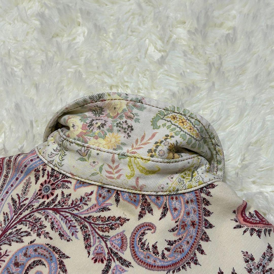 希少　ETRO ペイズリー柄　デニムジャケット　マルチカラー　ドルマンスリーブ
