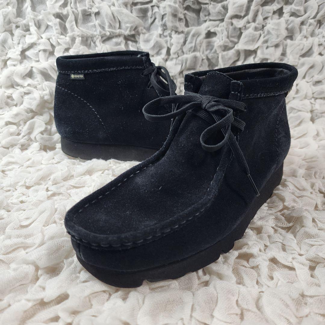 クラークス ゴアテックス レザー スエード ワラビー デザートブーツ モカシン