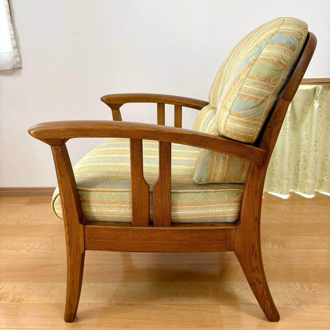 【美品】HIKARI 光製作所 アンティーク アームチェア 1人掛けソファ