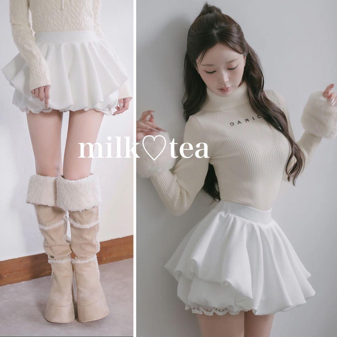 新品タグ付き ダーリッチ ボリュームバルーンミニスカート ホワイト フリー